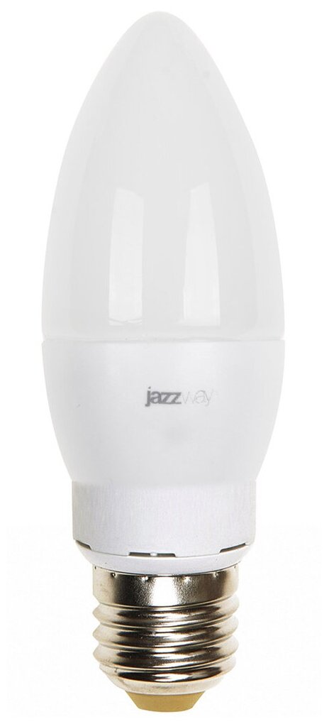 Лампа светодиодная PLED-ECO 5Вт C37 свеча 3000К тепл. бел. E27 400лм 230В JazzWay 2855312A (1 шт)