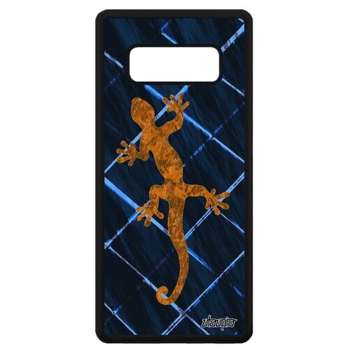 фото Яркий чехол на мобильный // samsung galaxy note 8 // "саламандра" талисман амулет, utaupia, темно-синий