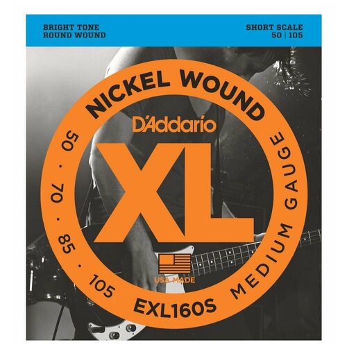 фото D'addario exl160s струны для 4-х струнной бас гитары, medium 50-105