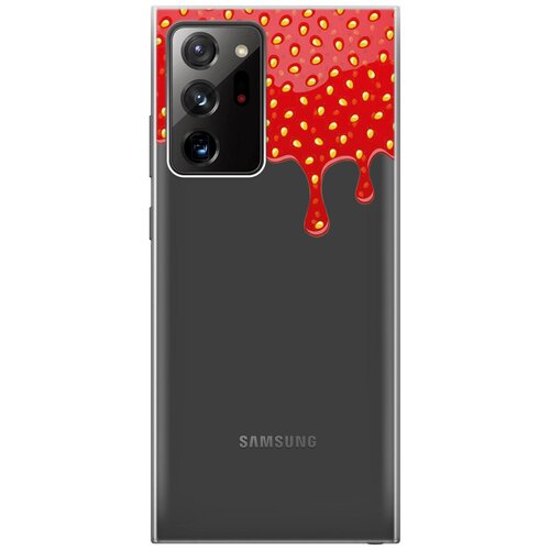 фото Силиконовый чехол на samsung galaxy note 20 ultra / самсунг ноут 20 ультра с 3d принтом "jam" прозрачный gosso