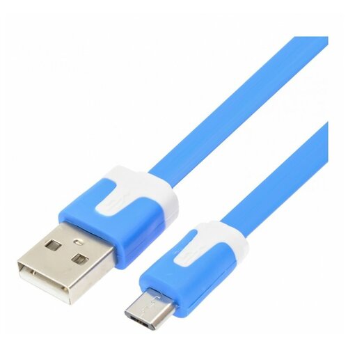 Дата-кабель М1 USB-MicroUSB, 1 м, голубой кабель vention usb microusb vas a04 s 100 1 м голубой