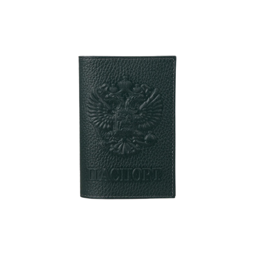 Обложка для паспорта, герб, флотер, цвет салатовый