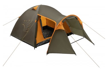 Палатка кемпинговая четырёхместная HELIOS PASSAT 4, серый/оранжевый