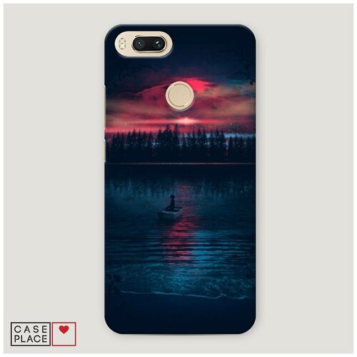 фото Чехол пластиковый xiaomi mi 5x лодка в закате case place
