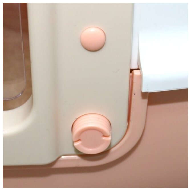 Туалет-бокс Дракон, оранжевого цвета, закрытый, дверь маятник, размер: 58,6*47,5*30,5 см. коврик и совок в комплекте - фотография № 3