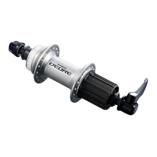 Втулка задняя Shimano Deore FH-M595 (36H, серебро) втулка задняя deore m525a 36 отв 8 9 ск qr 6 болтов черный