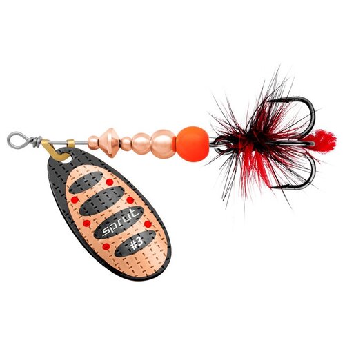 фото Блесна вращающаяся sprut caspia #3 bkc