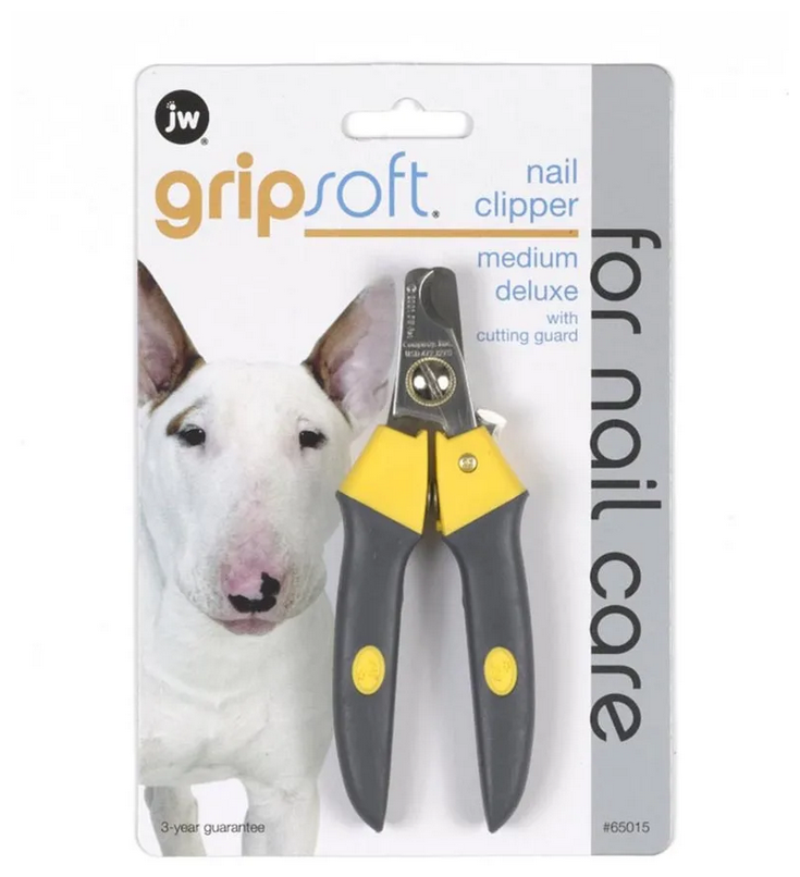 J.W. Когтерез с ограничителем, для собак, средний Grip Soft Medium Deluxe Nail Clipper Цвет:Желтый - фотография № 3