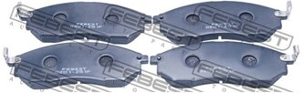 Дисковые тормозные колодки передние FEBEST 0201-Z51F для Infiniti, Nissan, Renault (4 шт.)