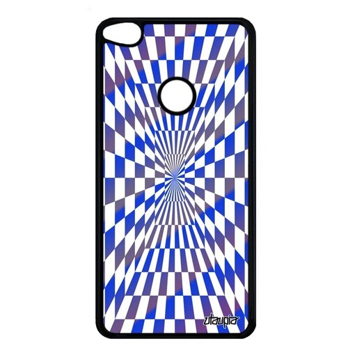 фото Чехол на смартфон // huawei p8 lite 2017 // "иллюзия шахмат" квадраты двухцветный, utaupia, голубой