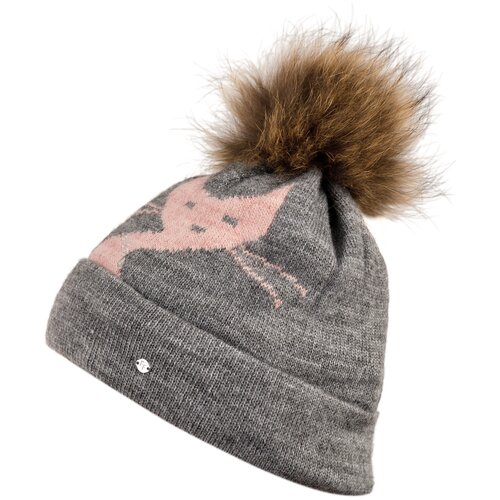 фото Шапка женская finn flare, цвет: серый меланж w19-12148_255, размер 56