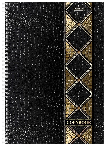 Hatber Тетрадь Gold Style T262153, клетка, 96 л., 1 шт., черный - фото №2