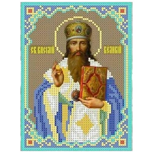 Рисунок на ткани Каролинка Святой Василий, 12,4x17,5 см рисунок на ткани каролинка святой пантелеймон 7x9 см