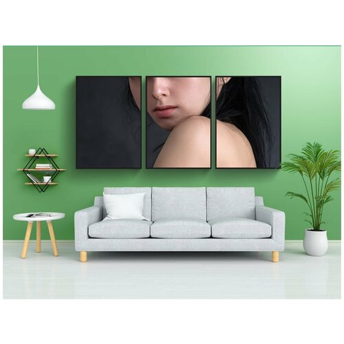 фото Набор модулных постеров для интерьера "женщина, модель, молодой" 60x90 см. в тубусе, без рамки lotsprints
