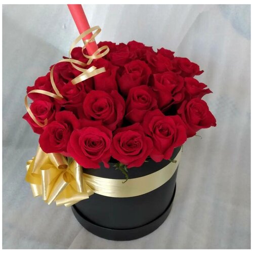 Розы / Красные розы 25шт / Цветы в коробке
