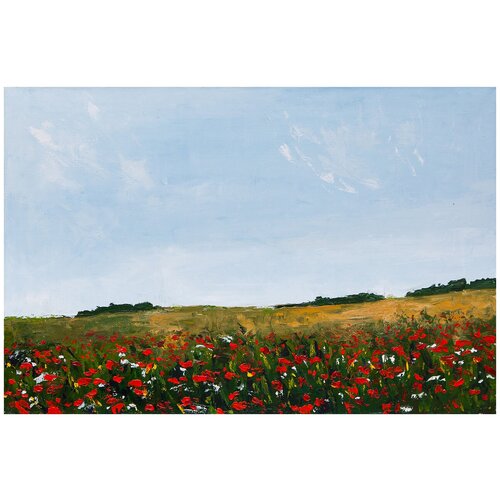 фото Картина маслом "маки" григорьева русская живопись