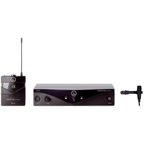 Радиосистема с петличным микрофоном AKG Perception Wireless 45 Pres Set BD B1 klark teknik dw 20br приёмник стерео 2 4 ггц bluetooth v4 2 регулировка уровня выходы jack и xlr радиус 30 метров крепление на стену