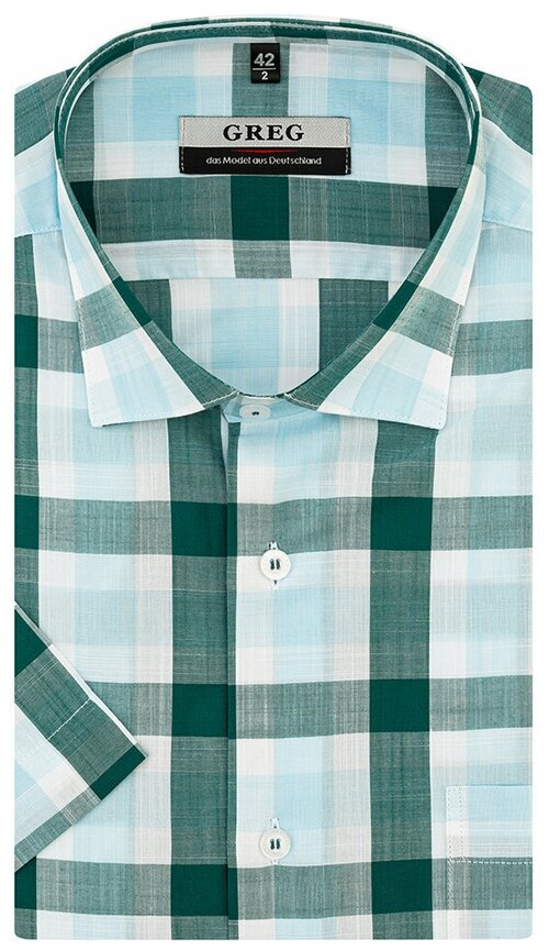 Рубашка GREG, размер 174-184/42, зеленый