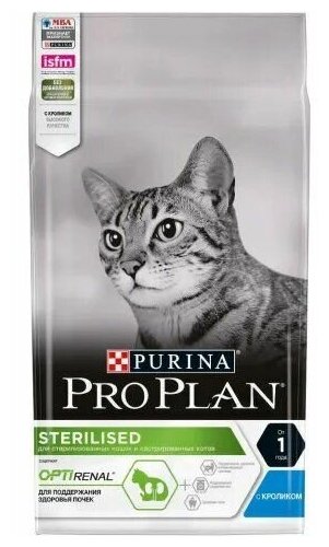 Purina Pro Plan корм для взрослых кастрированных кошек с кроликом 3кг