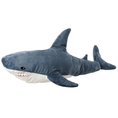 Мягкая игрушка AngelToys Акула, 120 см, синий мягкая игрушка для животных акула с погремушкой