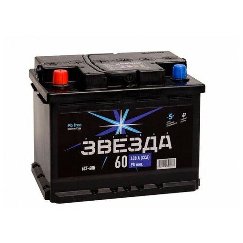 Акб 60 А/Ч П.П. Русская Звезда Ток 460 242 Х 175 Х 190 Русская Звезда арт. 6CT-60 N