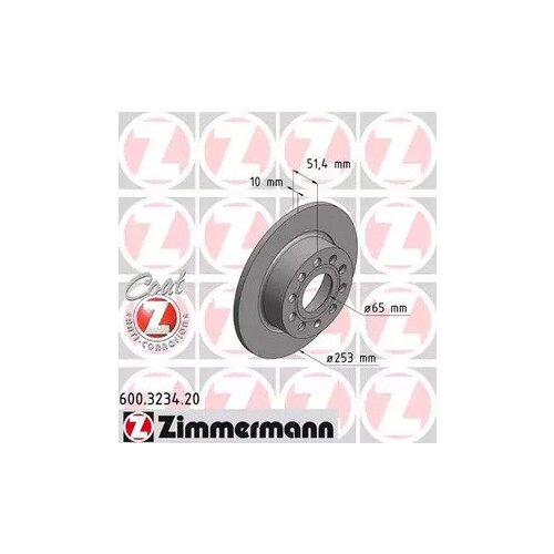 ZIMMERMANN 600.3234.20 Диск тормозной (цена за 1 шт.) 2шт