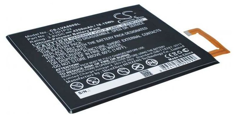 Аккумулятор CameronSino CS-LVA800SL для планшета Lenovo IdeaTab A5500, A8-50 (L13D1P32) 4250mah