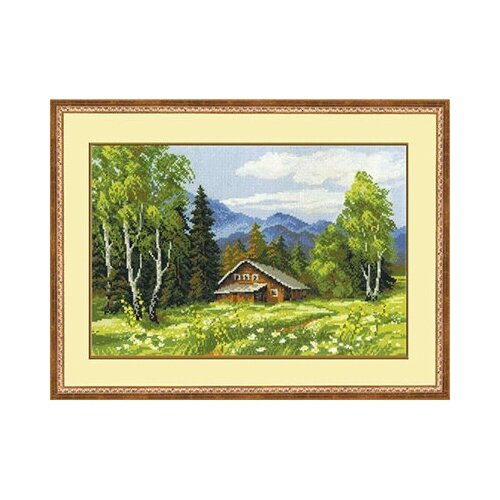 фото Набор для вышивания riolis сотвори сама 1051 шале 38 х 26 см 1 шт. риолис