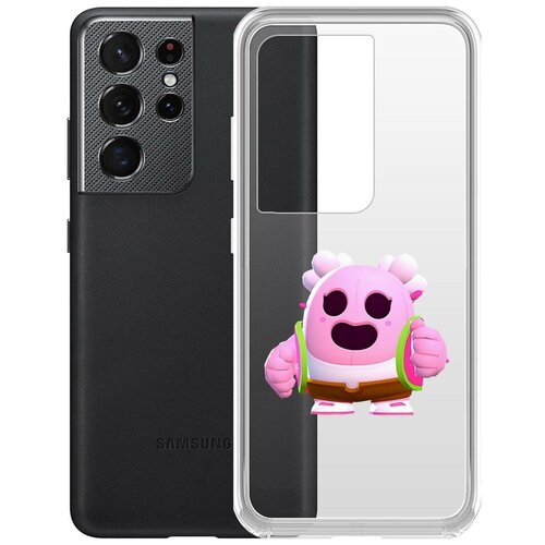 фото Чехол-накладка clear case brawl stars-сакура спайк для samsung galaxy s21 ultra (g998) krutoff group