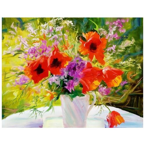 Постер на холсте Маки (Poppies) №18 51см. x 40см.