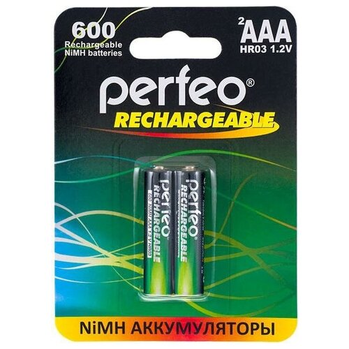 фото Perfeo аккумуляторы perfeo aaa600/2bl 600 mah aaa 2 шт