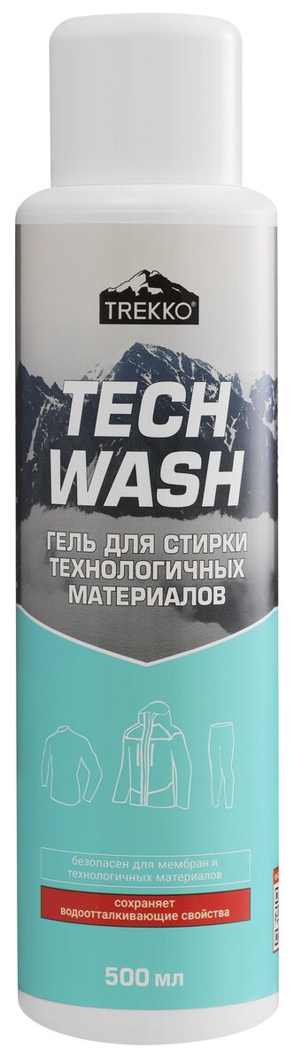 Гель для стирки Trekko Tech Wash, 0.52 кг, 0.5 л, для синтетических тканей, для мембранных тканей