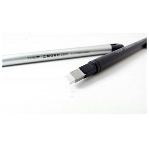 Ластик-ручка Tombow MONO Zero Eraser, прямоугольный наконечник 2,5х5 мм, черный корпус