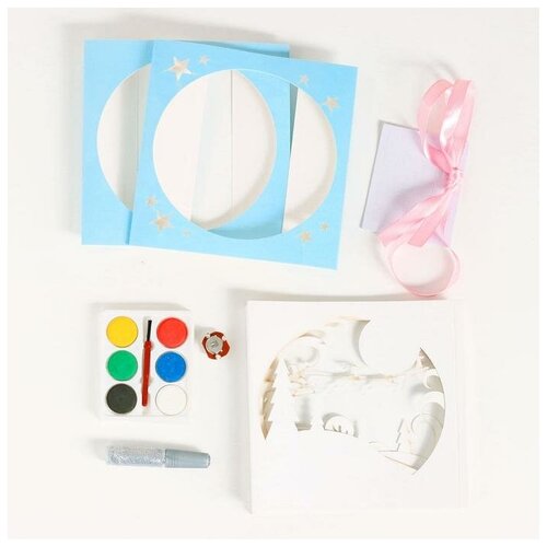 фото Школа талантов набор для творчества 3д картина - ночник «дед мороз в санях»