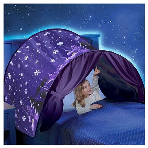 фото Игровой тент палатка для детской кровати dream tents снежинки