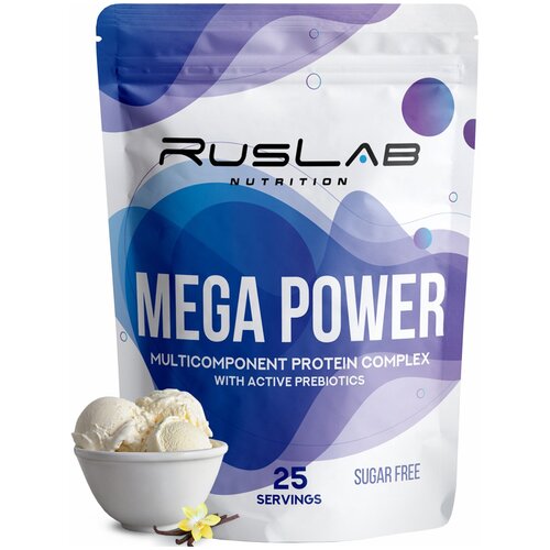 Протеин многокомпонентный MEGA POWER (800 гр), вкус ванильное мороженое протеин ruslabnutrition mix protein 70% ванильное мороженое 800 г ruslabnutrition 3808049