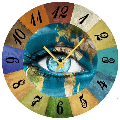 фото Svs настенные часы svs 3502122 глаз земли