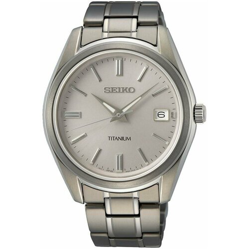 Наручные часы SEIKO Японские титановые наручные часы Seiko SUR369P1, серебряный