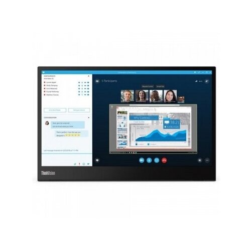 фото Монитор lenovo thinkvision m15 (62cauat1wl) 15.6", черный