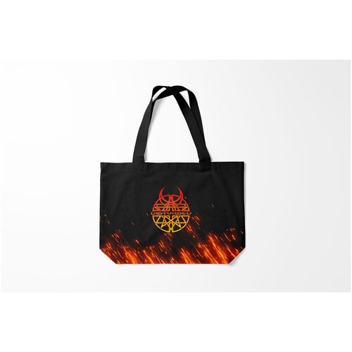фото Сумка-шоппер / 46х35 см / рок / disturbed burnettie