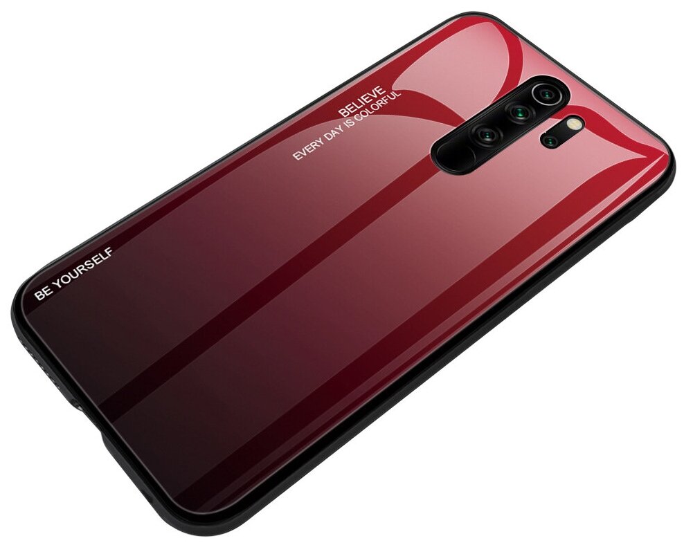 Чехол-бампер MyPads для Xiaomi Redmi K20 / Xiaomi Mi 9T стеклянный из закаленного стекла с эффектом градиент зеркальный блестящий переливающийся .