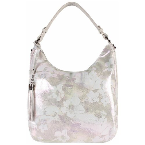 фото Сумка/сумка женская/натуральная кожа/модель хобо/mayger/а-св-9918/серый_зеленый_цветыл21