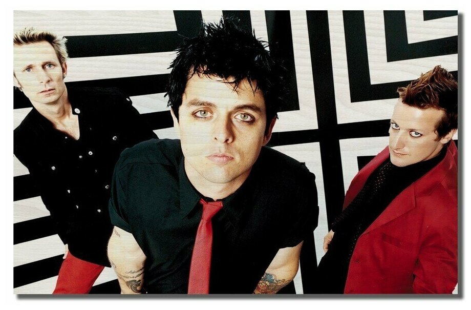 Картина интерьерная на дереве Музыка Green Day Билли Джо Армстронг - 7702 Г