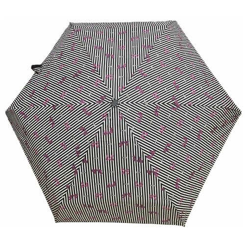 Зонт женский Lacogi горизонтальная полоска, розовый бант