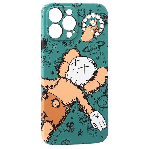 фото Чехол для iphone 13 pro max (6.7") силикон luxo 0.8мм с флуоресцентным рисунком kaws j99