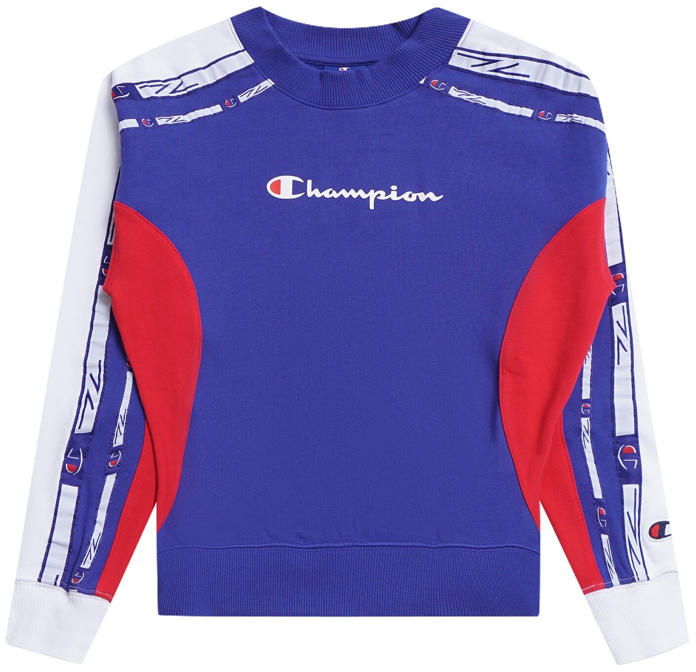 Толстовка женская Champion Colour Block Jacquard Logo Tape Fleece Sweatshirt, 