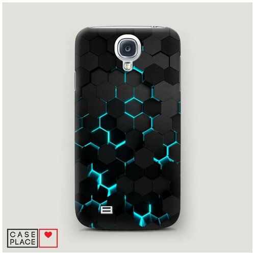 фото Чехол пластиковый samsung galaxy s4 соты бирюзовые case place