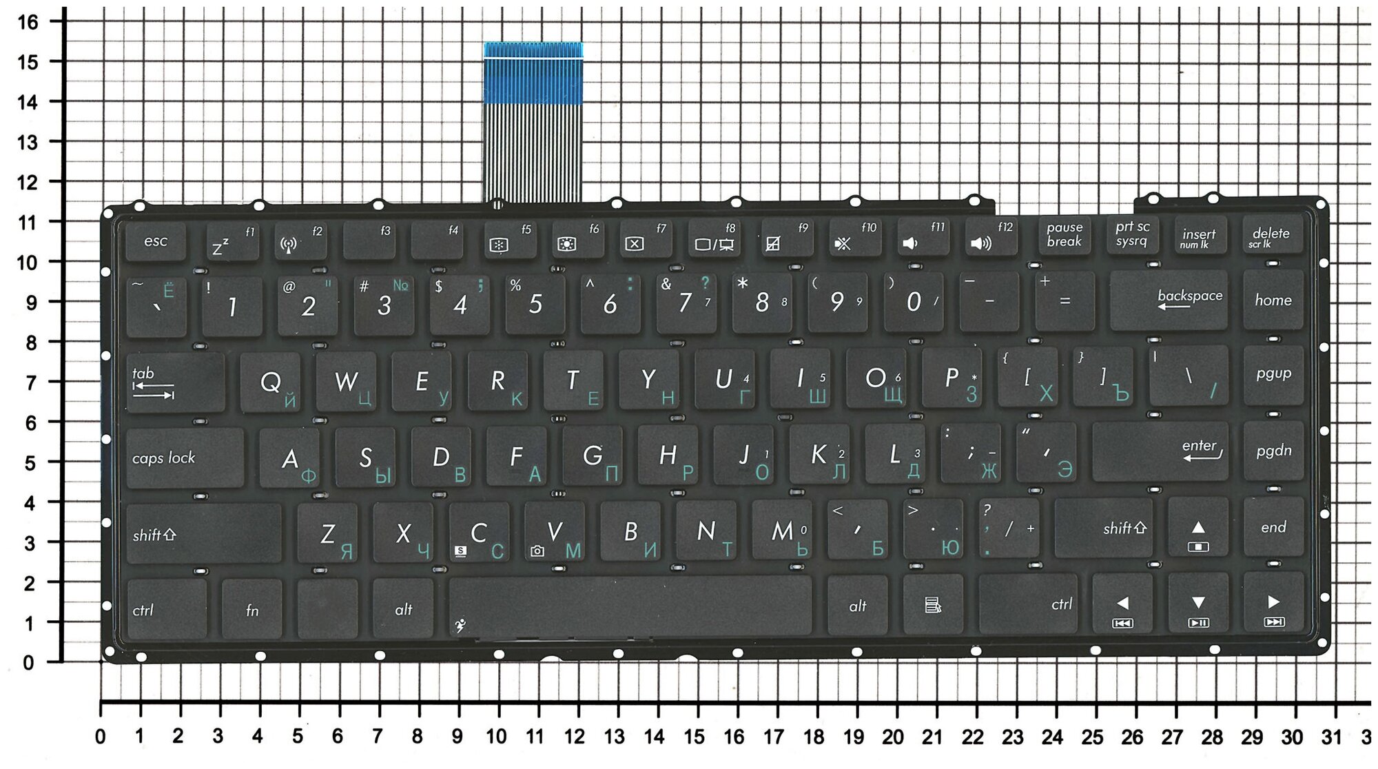 Клавиатура для ноутбука Asus X401 X401A X401U черная