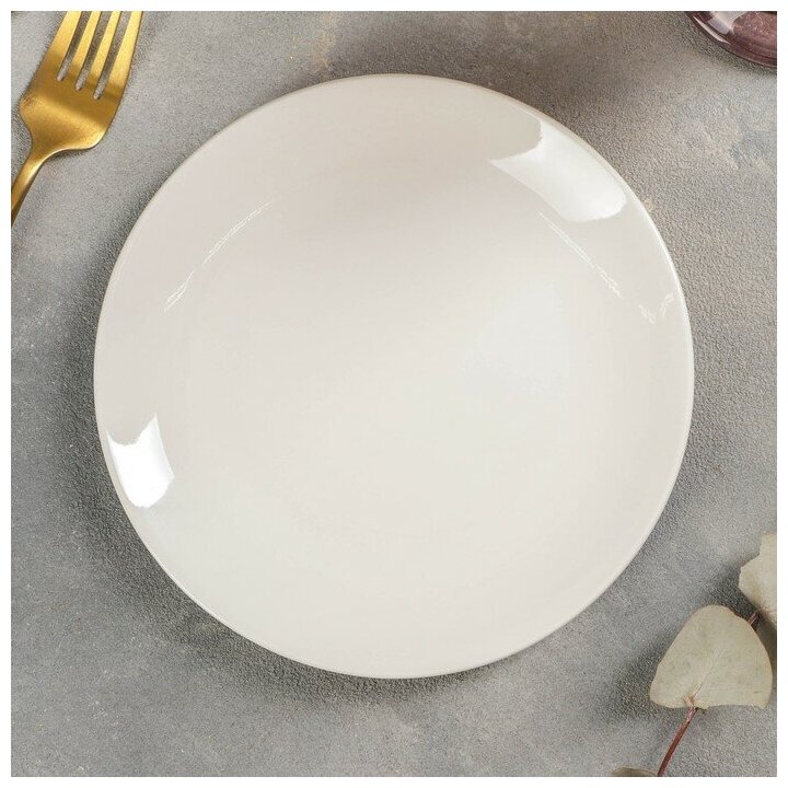 Тарелка фарфоровая десертная White Label, d=17,5 см, цвет белый