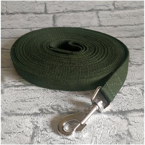 Поводок брезентовый для собак 10 м ширина 25 ЛТО